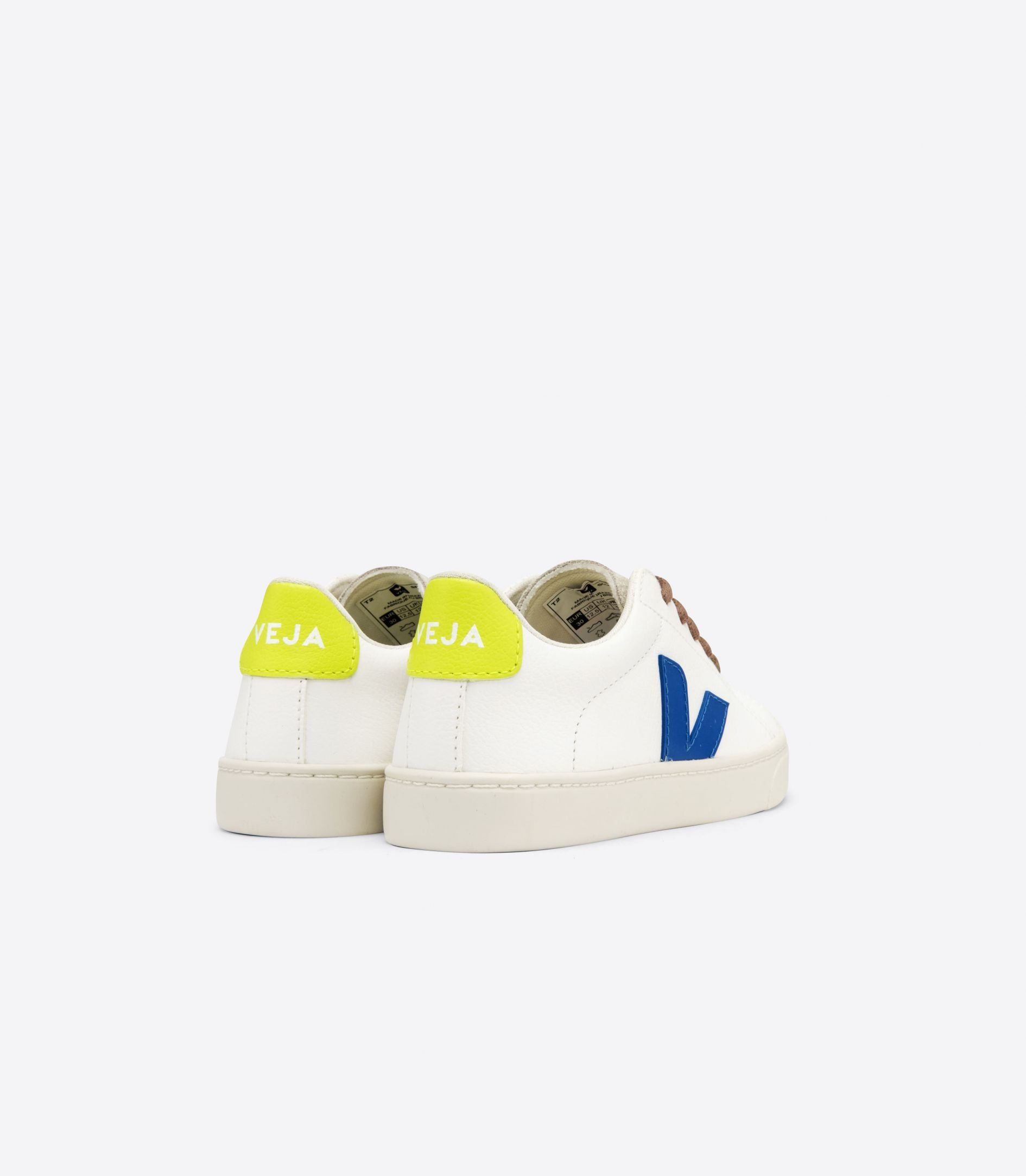 VEJA -ESPLAR LACES CHROMEFREE WHITE INDIGO JAUNE FLUO