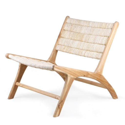 ABACA / TEAK LOUNGE CHAIR