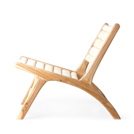 ABACA / TEAK LOUNGE CHAIR