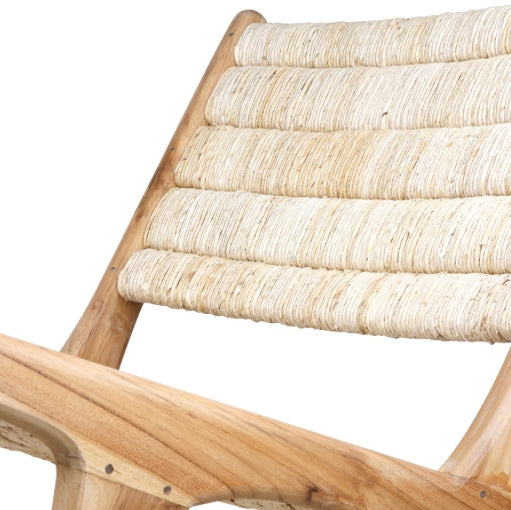 ABACA / TEAK LOUNGE CHAIR