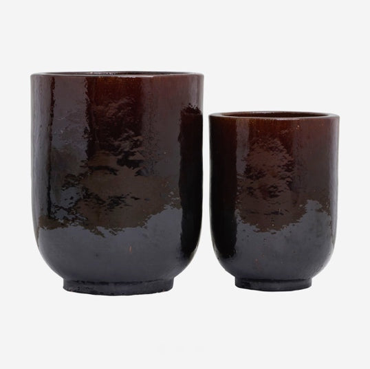 PLANTER PHO DARK BROWN/BLUE