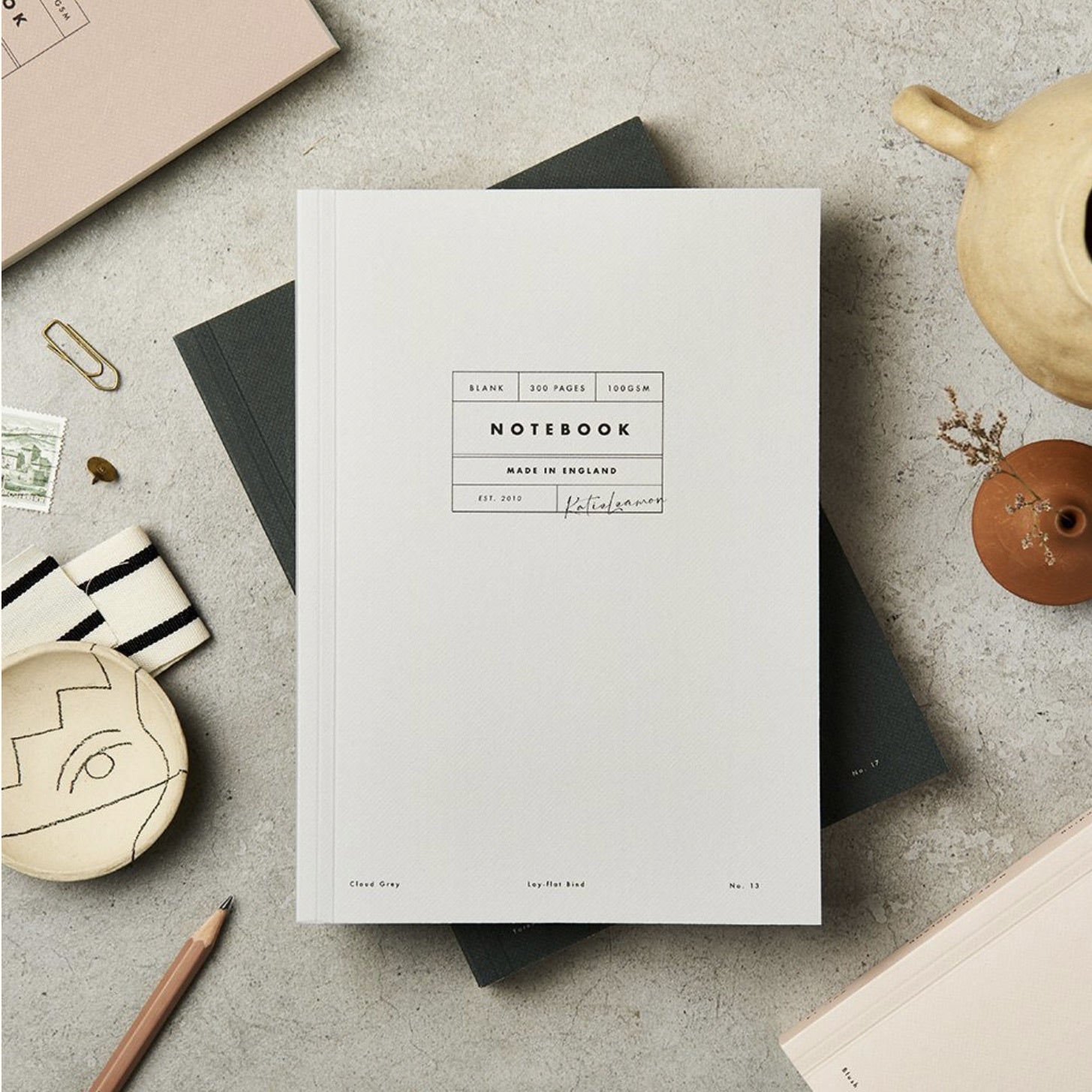 VOL 13: CLOUDY GREY LAY FLAT NOTEBOOK