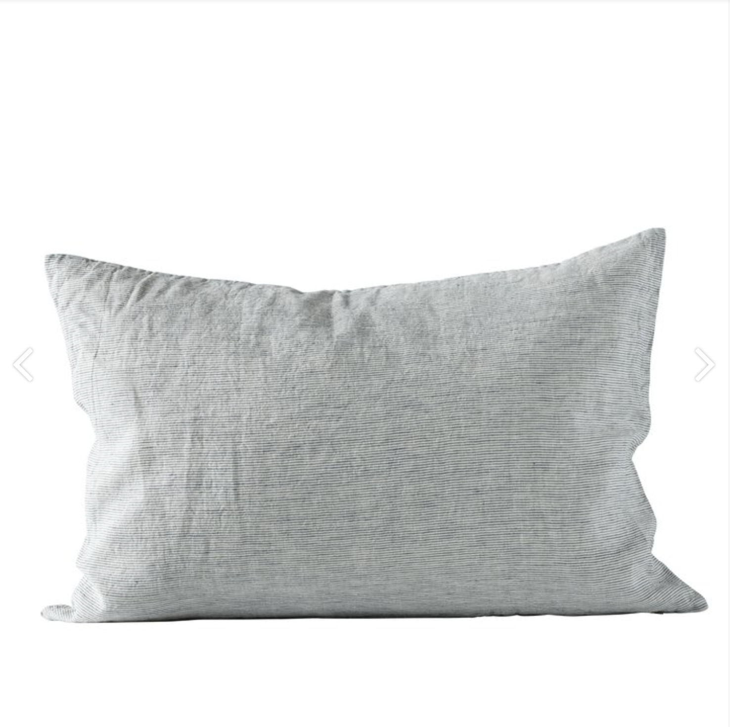 CUSHION LINEN-ECRU/NAVY