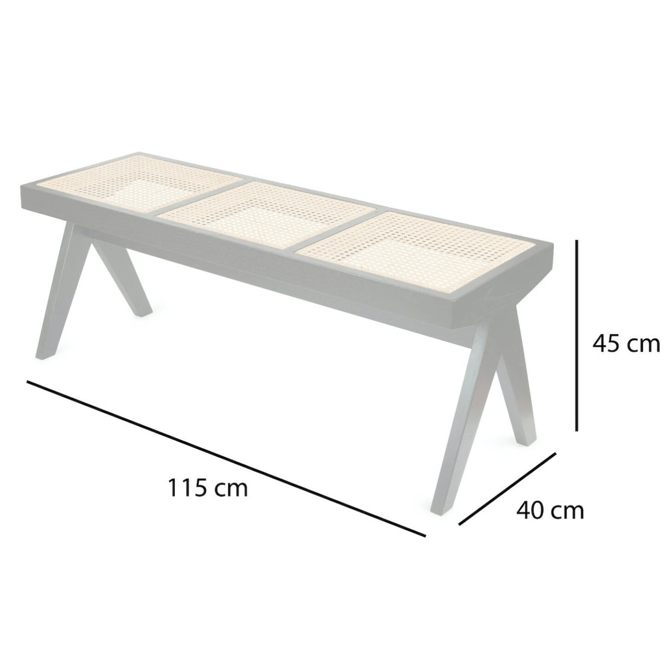 BENCH B.T.H FLATS 3 - CHARCOAL BLACK