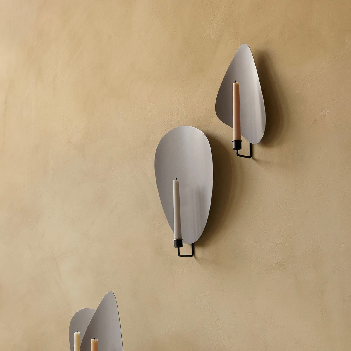 FLAMBEAU WALL CANDLE HOLDER|BRONZED BRASS / GREY