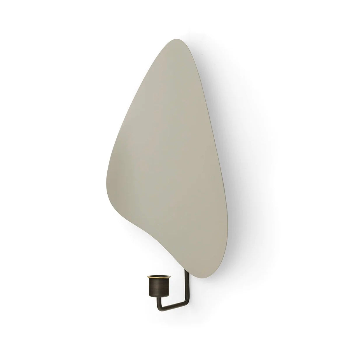 FLAMBEAU WALL CANDLE HOLDER|BRONZED BRASS / GREY