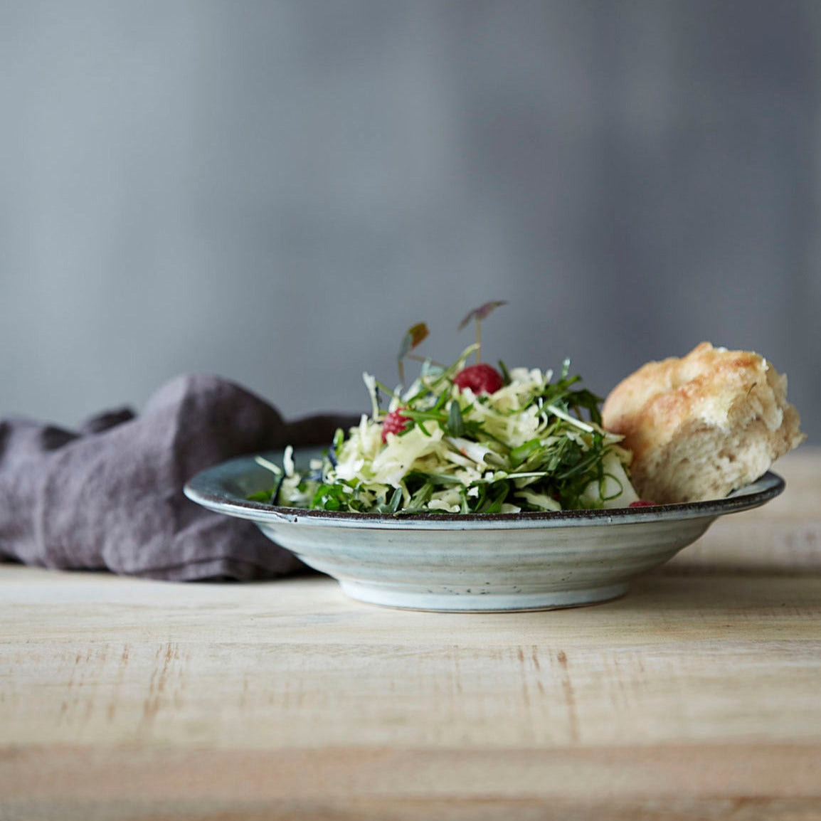 SOUP PLATE/BOWL RUSTIC - GREY/BLUE