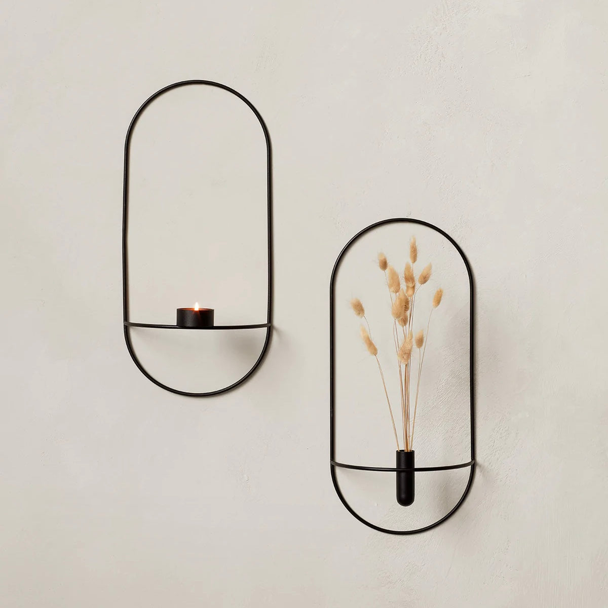 POV OVAL TEALIGHT CANDLE HOLDER|BLACK