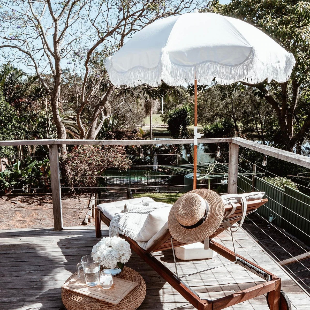 HOLIDAY BEACH UMBRELLA - ANTIQUE WHITE | On Order