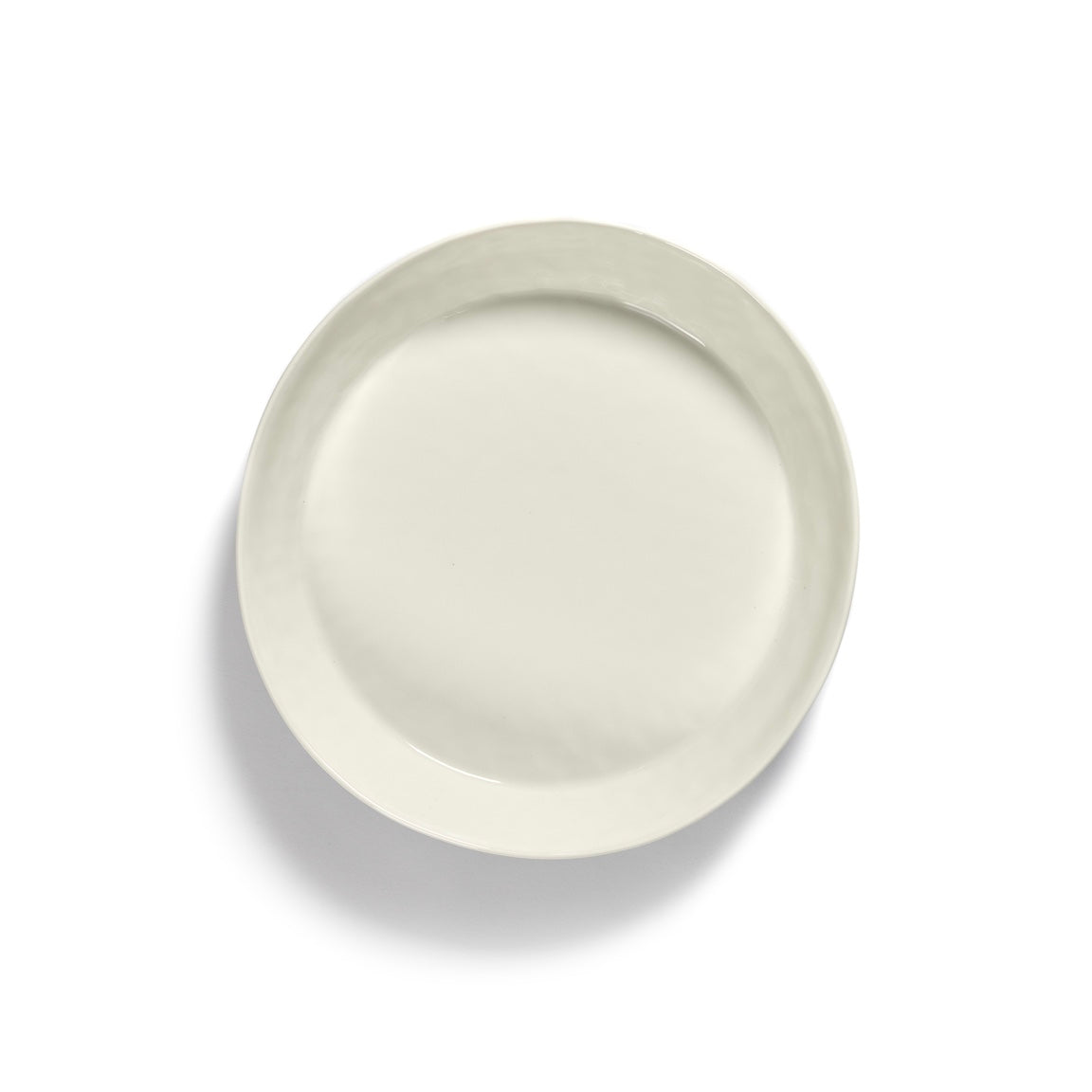 SERVING PLATE S WHITE SWIRL - STRIPES BLUE FEAST