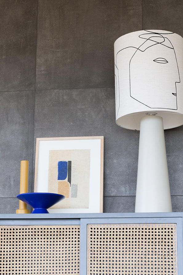 PRINTED FACES LAMP SHADE L