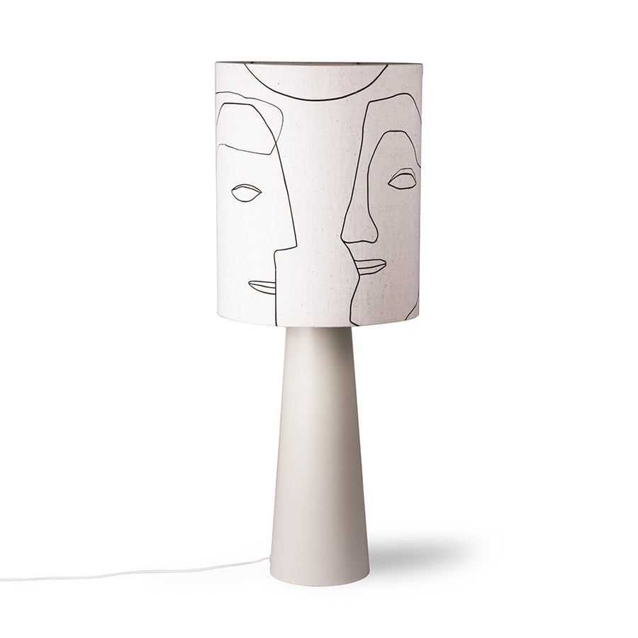 PRINTED FACES LAMP SHADE L