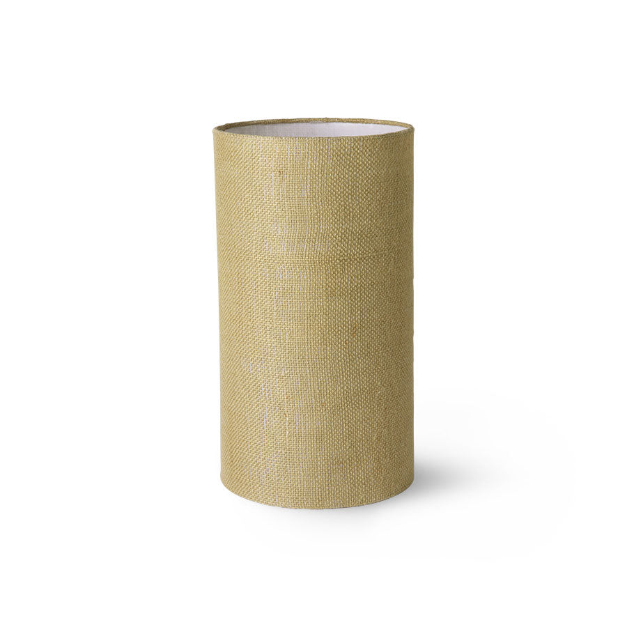 JUTE CYLINDER LAMP SHADE JADE GREEN