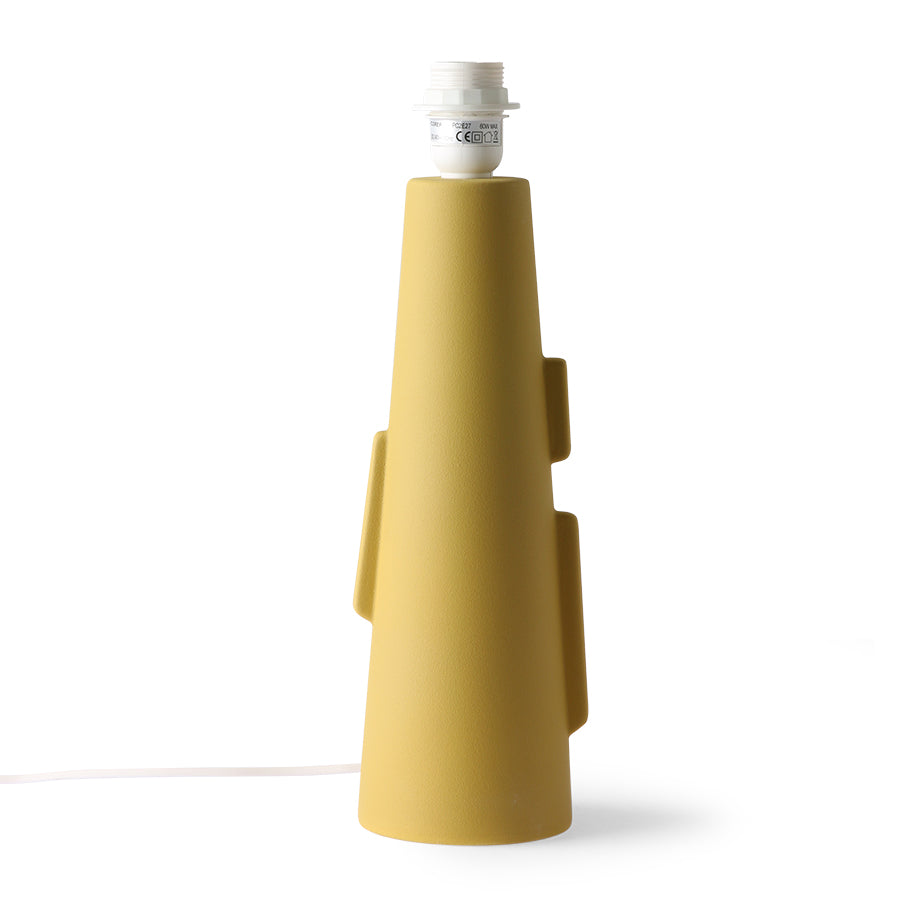 CONE LAMP BASE WITH HANDLES - S MATT GREEN