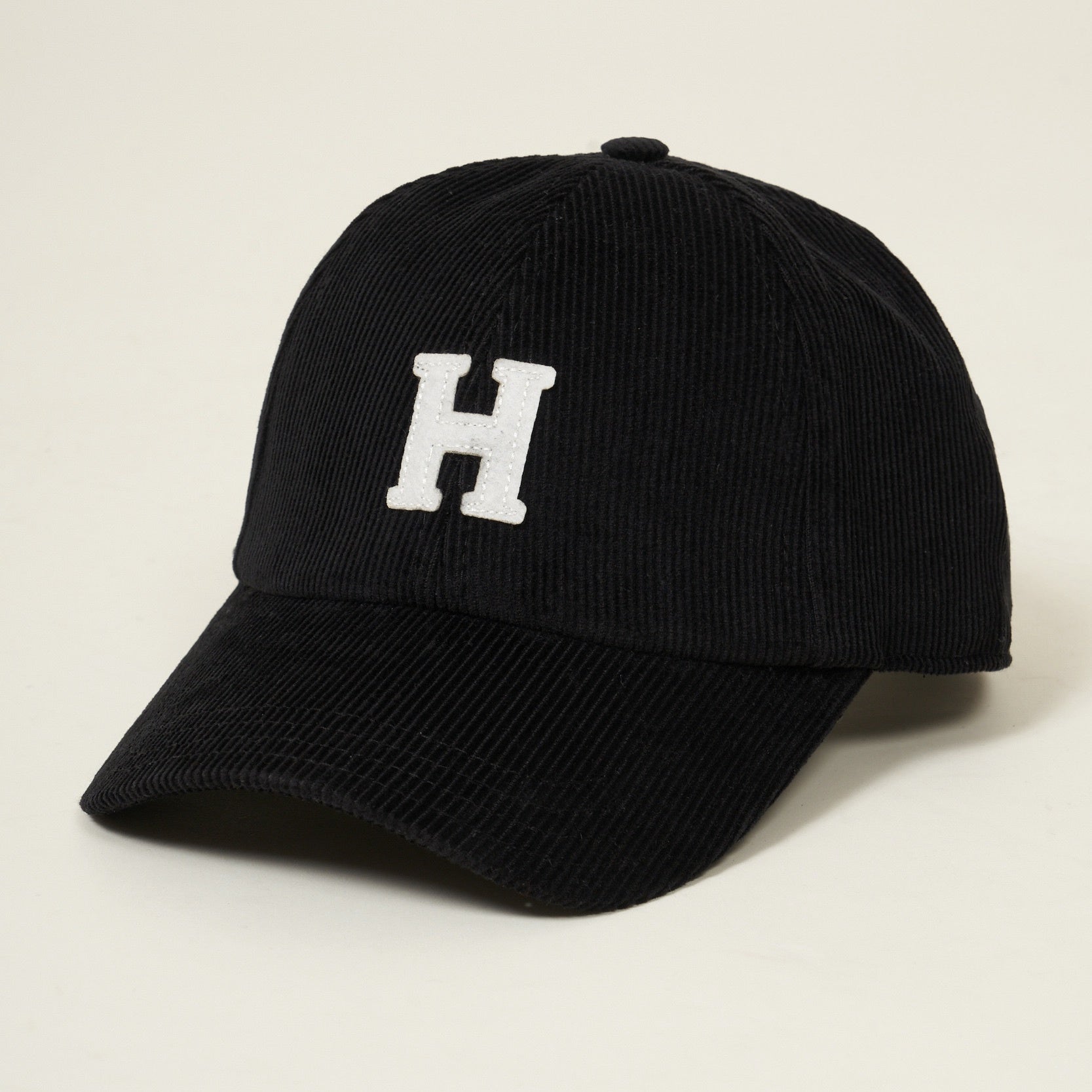 MEN WOVEN CAP, BLACK - CAP H