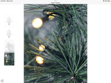 CHRISTMAS TREE WITH LED, NATURE, H:75cm
