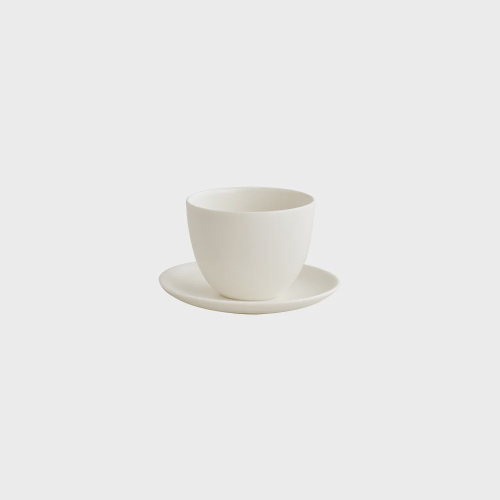 PEBBLE CUP & SAUCER 180ML WHITE