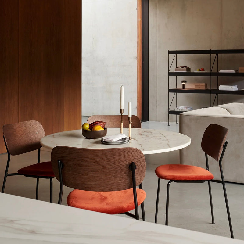 CO DINING CHAIR, BLACK STEEL, VENEER