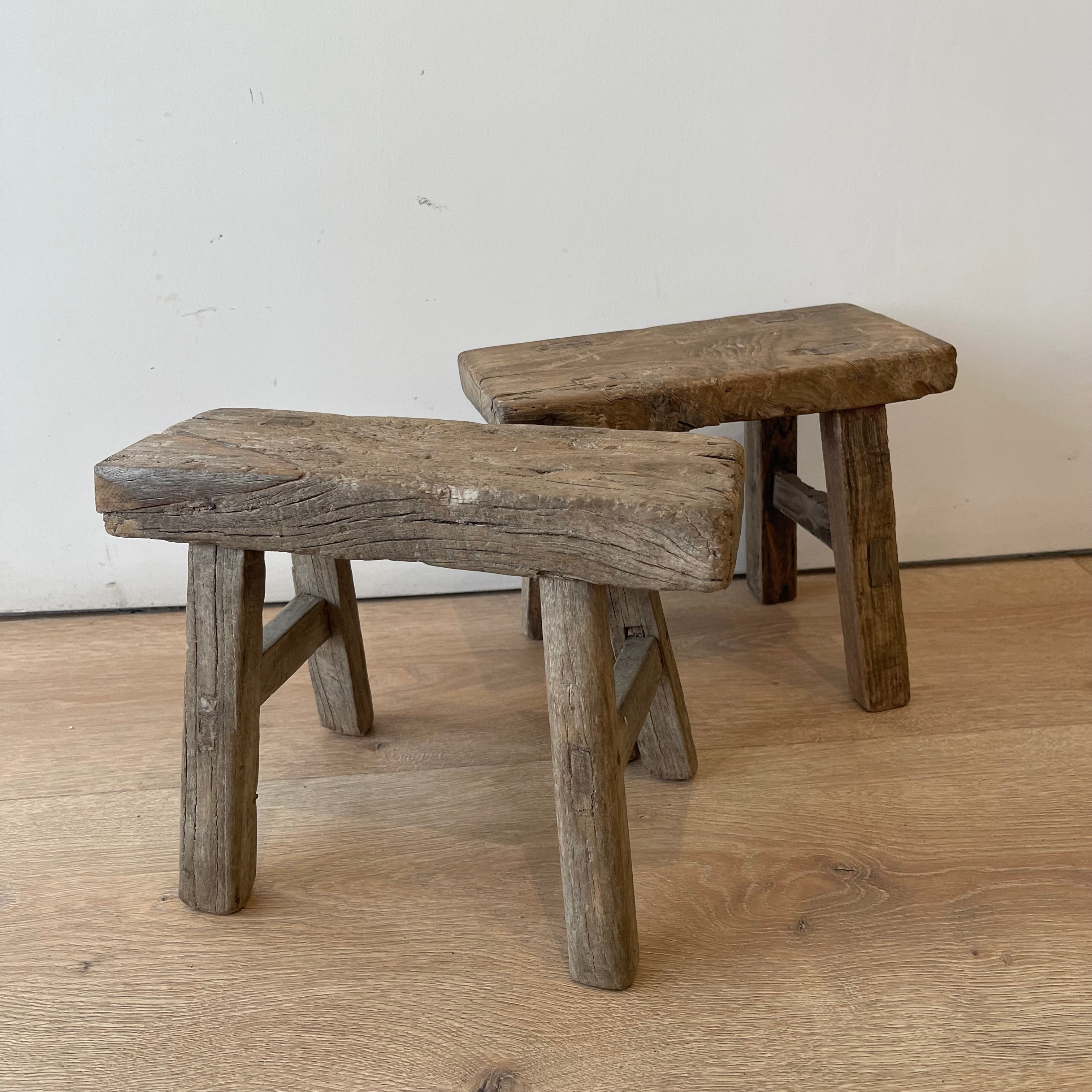 RAW ELM MINI STOOL