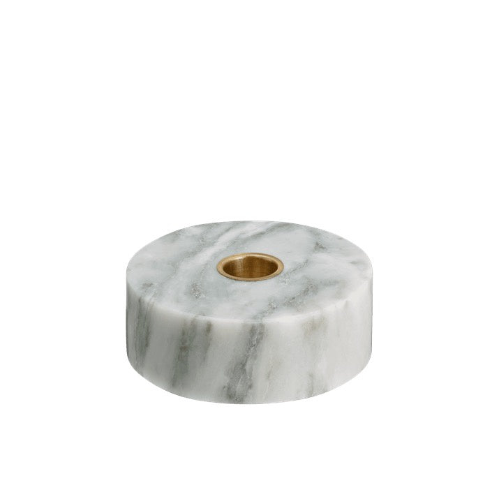 MARBLE BASE CANDLEHOLDER | GREEN