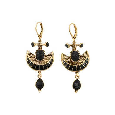 EARRINGS ZANA ENAMEL | ONYX