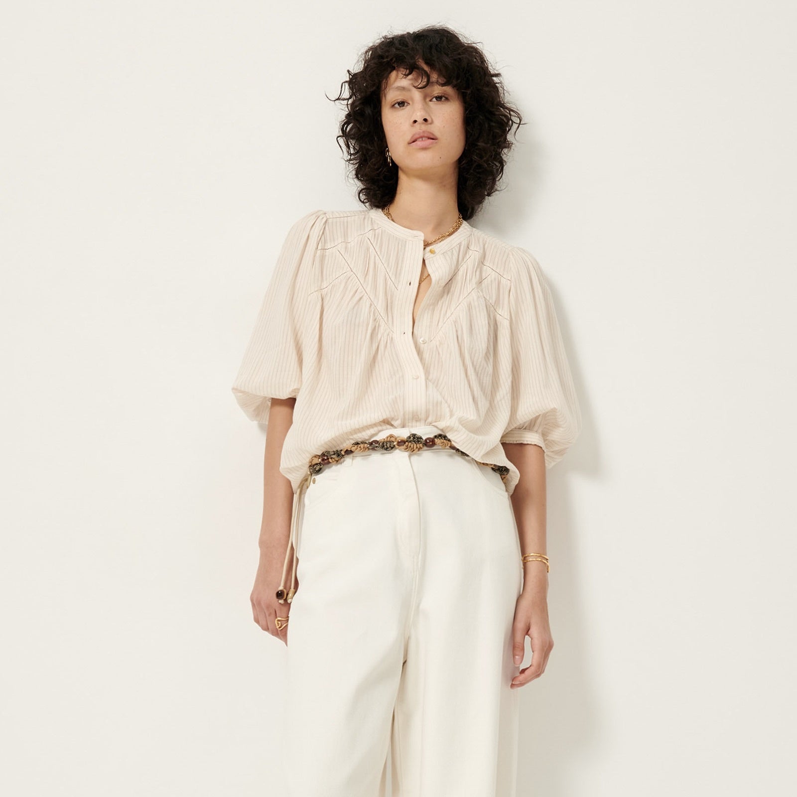 BLOUSE SAVI - SANDBLACK