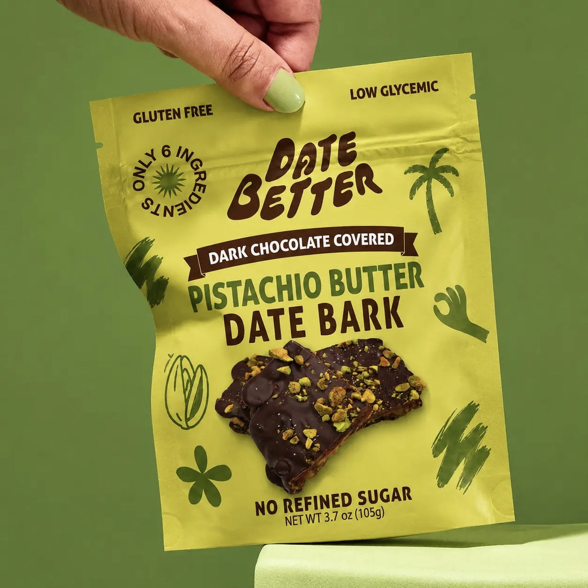 PISTACHIO BUTTER DATE BARK