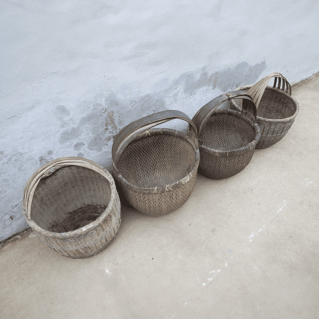 SHANXI BASKET WITH WOOD HANDLE