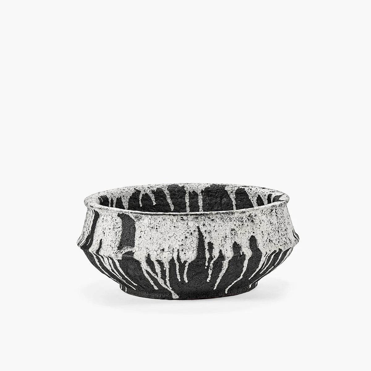 PLANTER BOWL 02 S OFF WHITE DARK BROWN