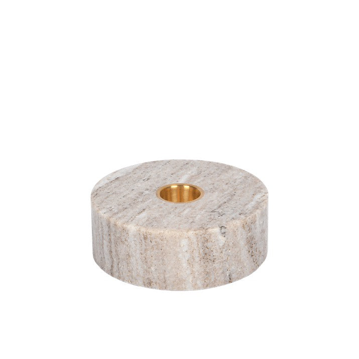 MARBLE BASE CANDLEHOLDER | DESERT BEIGE