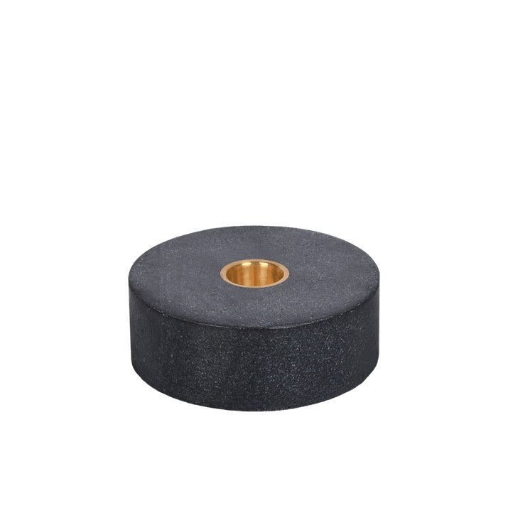 MARBLE BASE CANDLEHOLDER | BLACK