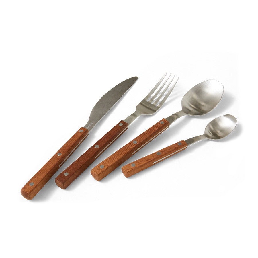 70's CUTLERY: WOOD | SET OF 16