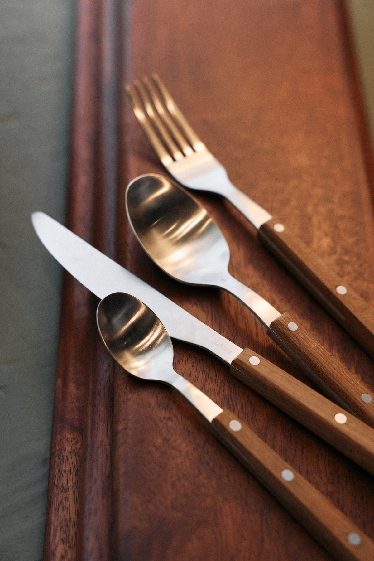 70's CUTLERY: WOOD | SET OF 16