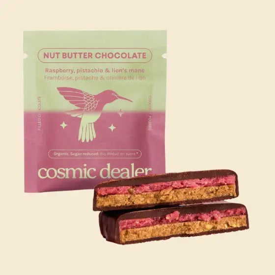 DOUBLE LAYERS  NUT BUTTER CHOCOLATE | RASPBERRY & PISTACHIOS