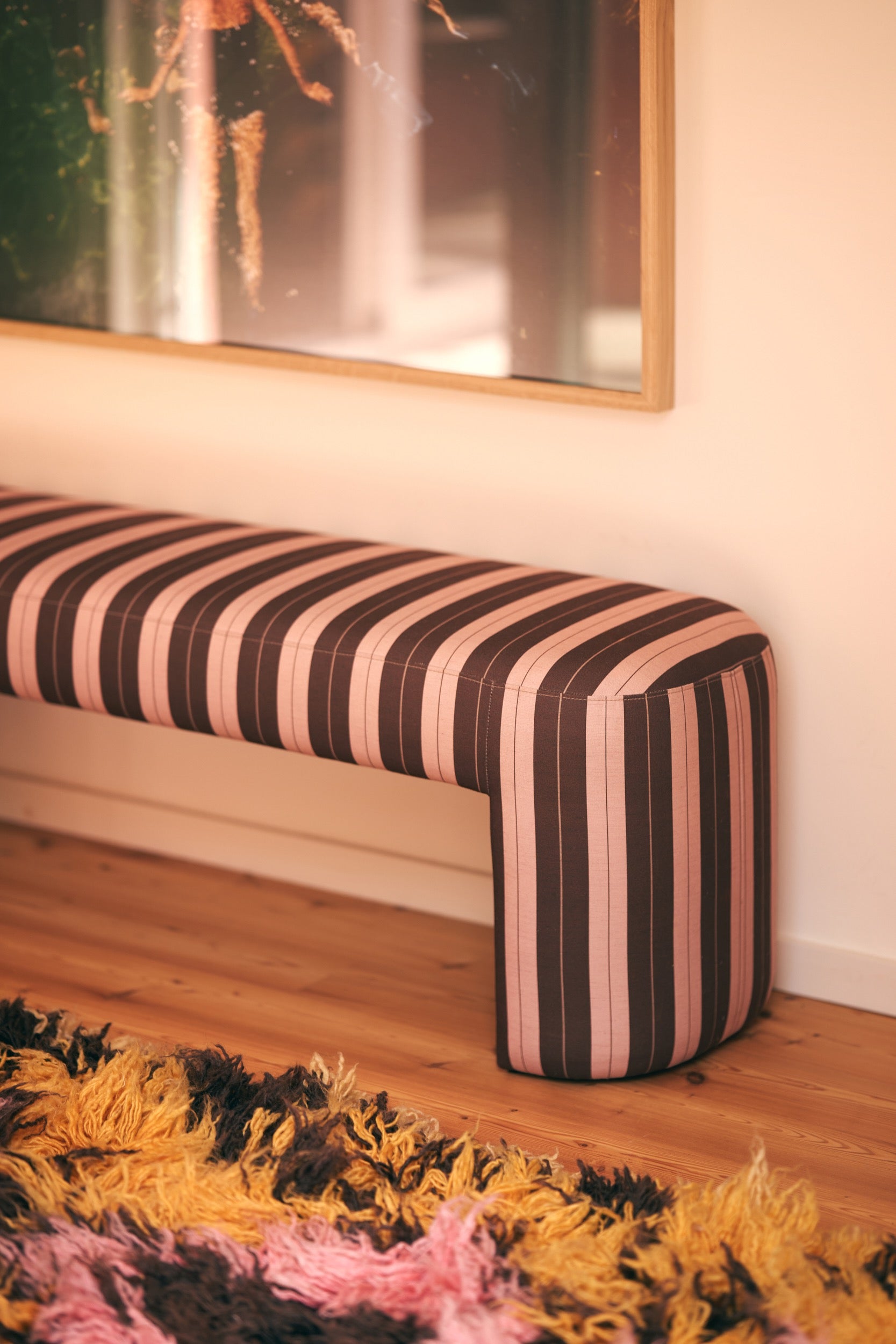 LOBBY BENCH STRIPED | On Order