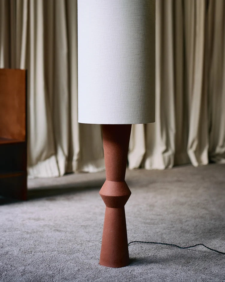 FLOOR LAMP RED BROWN BEIGE MARIE - ANN | On Order