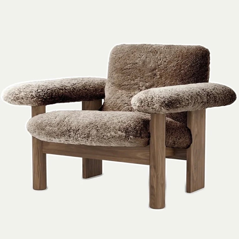 BRASILIA LOUNGE CHAIR, LOW BACK, SHEEPSKIN | On Order