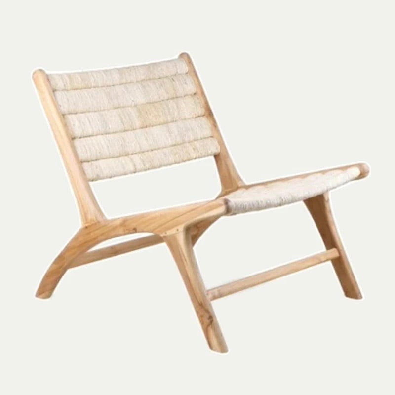 ABACA / TEAK LOUNGE CHAIR