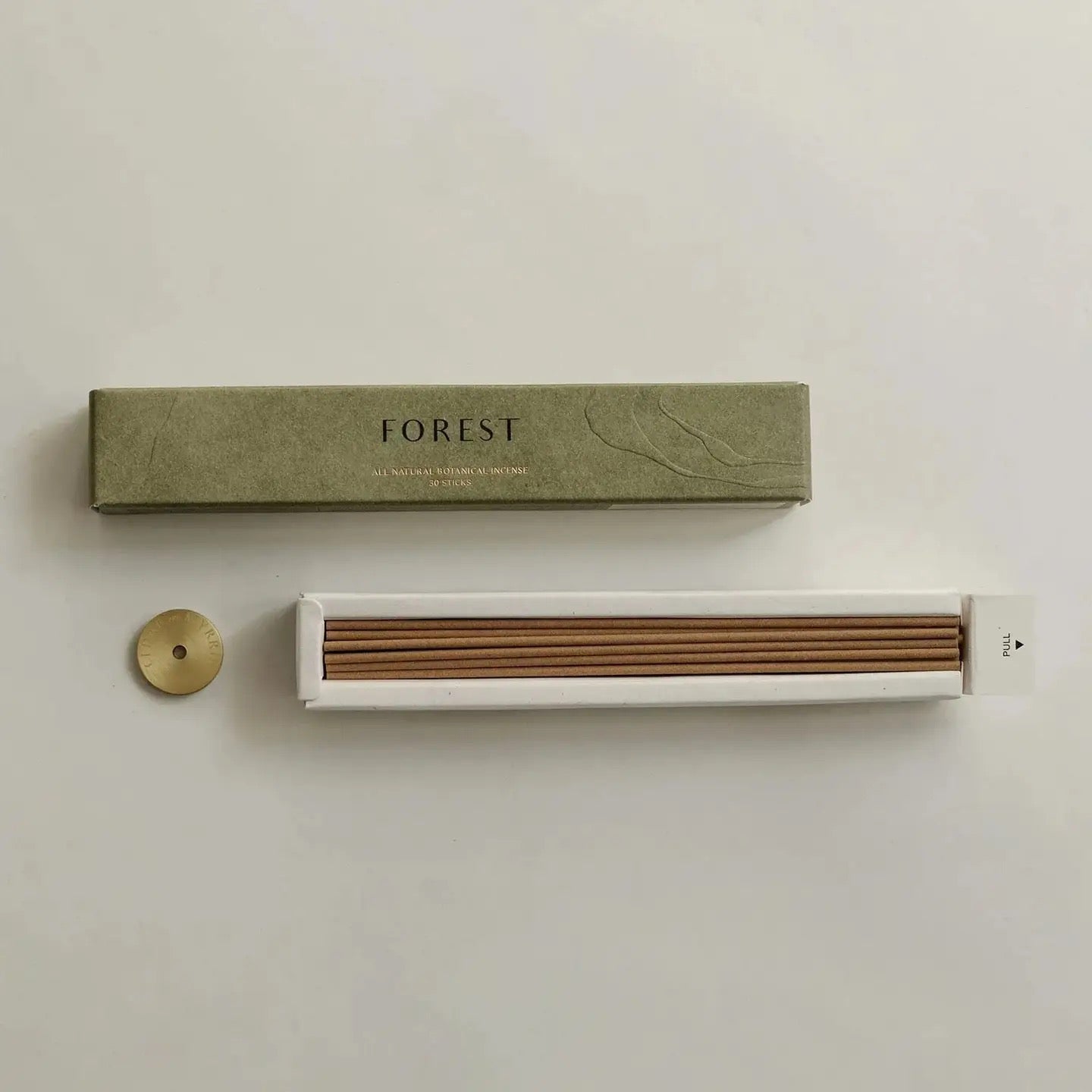 AGED INDIAN SANDALWOOD INCENSE STICKS SET | WITH BRASS HOLDER