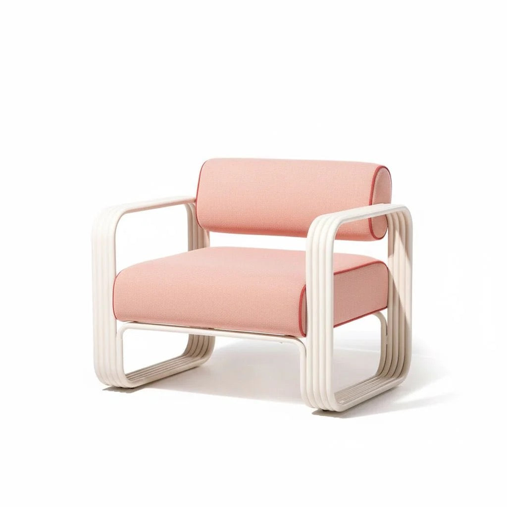 THE CONTINI ACCENT CHAIR | ANTIQUE WHITE FRAME | CREW VINTAGE BLACK STRIPE | On Order