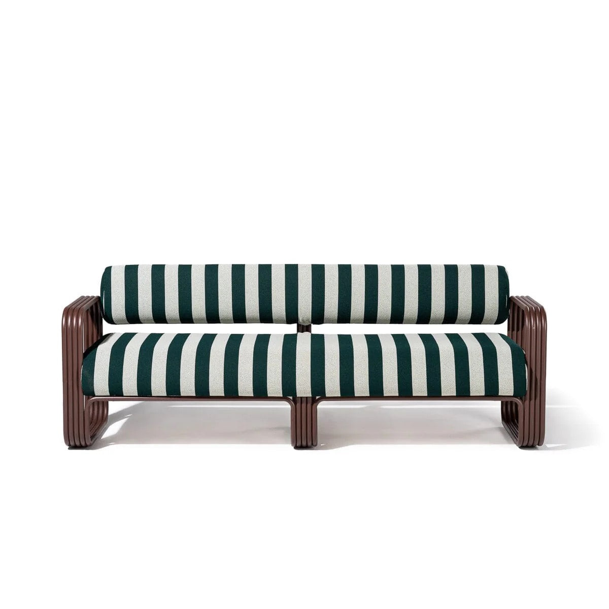 THE CONTINI SOFA | ANTIQUE WHITE FRAME | TERRY TERRACOTTA STRIPE | On Order