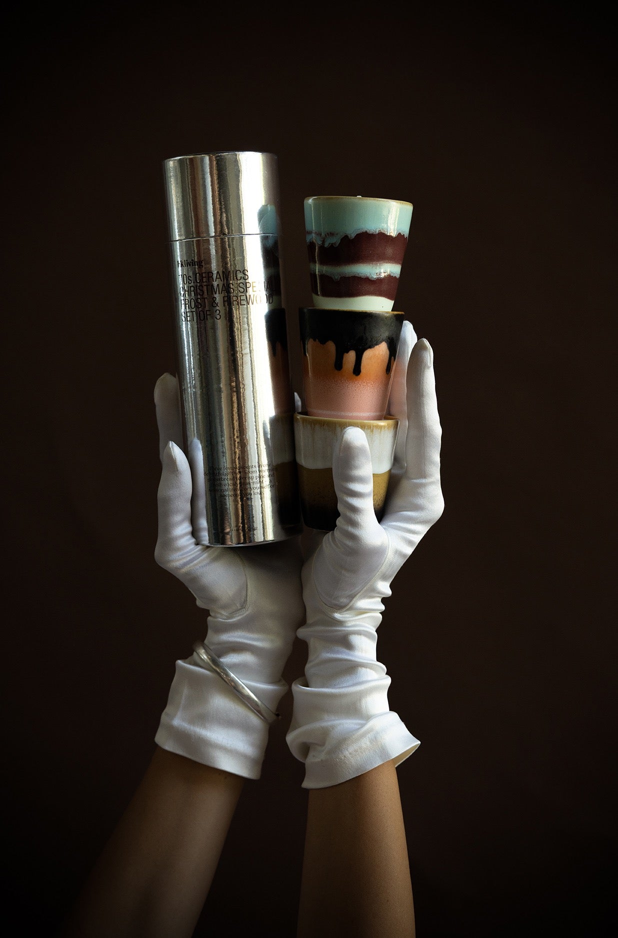 70S CERAMICS : CHRISTMAS SPECIAL MINI CANDLE | FROST & FIREWOOD - SET OF 3