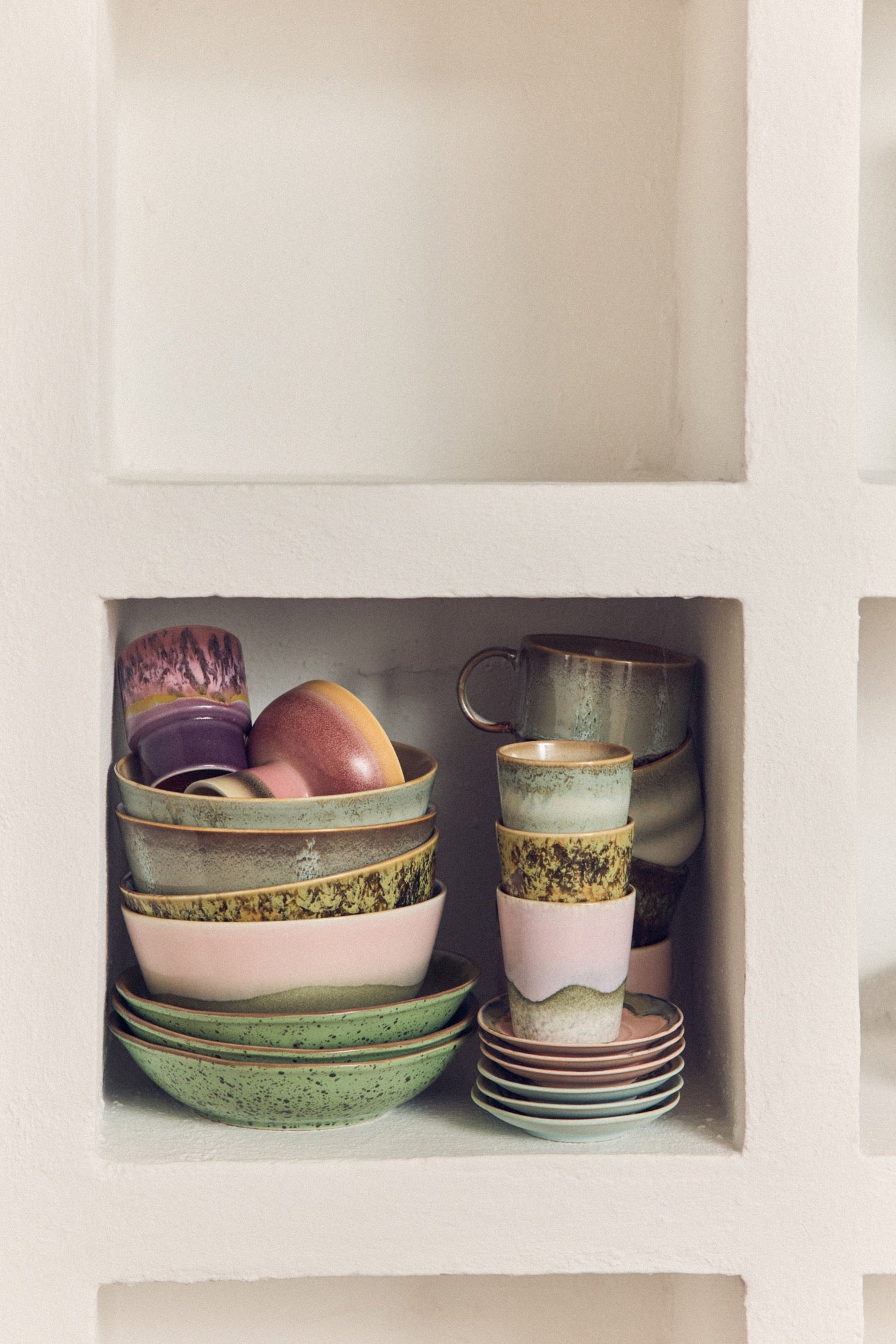 70's  CERAMICS: COFFEE MUGS SERENDIPITY | SET OF 4
