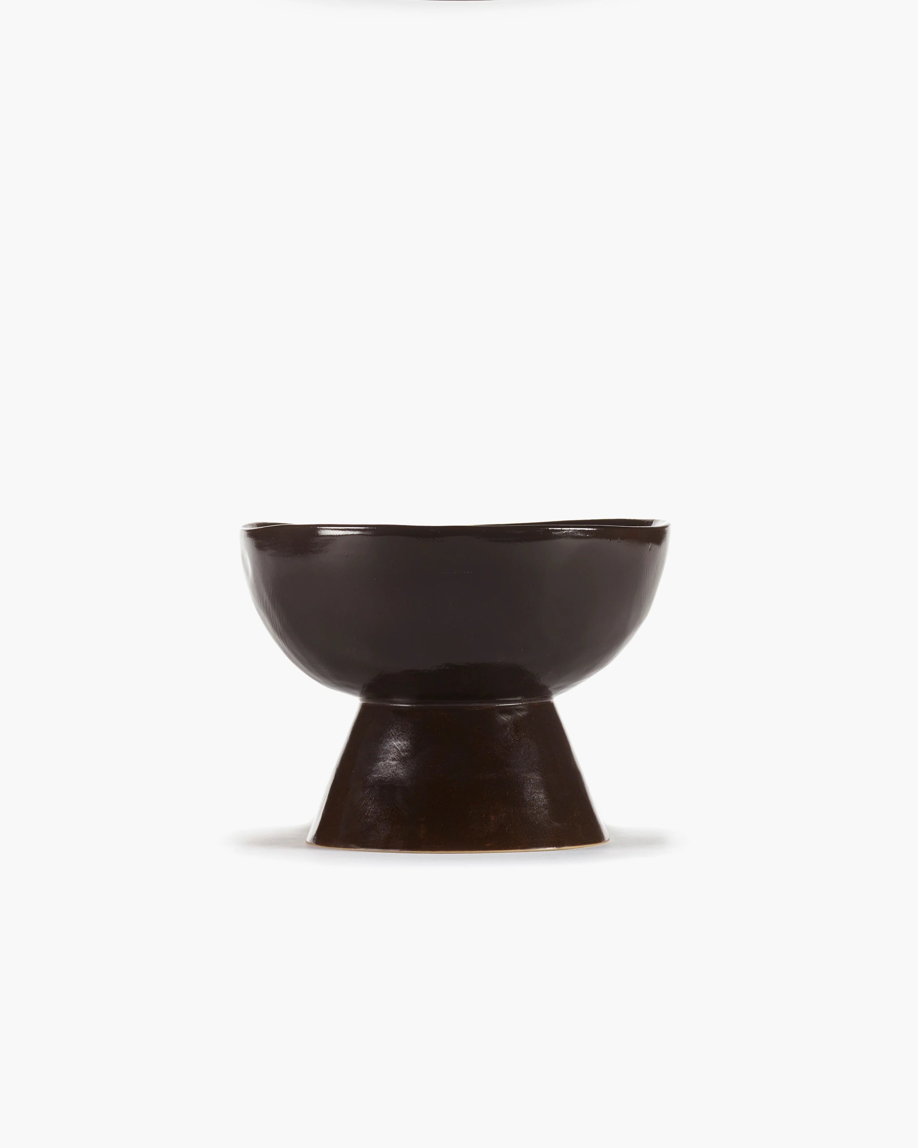 HIGH BOWL LARGE ON FOOT EBONY LA MERE