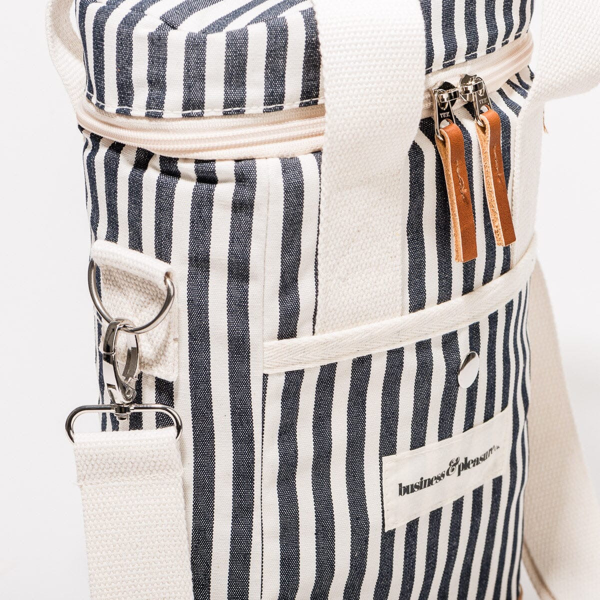 THE WINE COOLER TOTE BAG | LAUREN'S NAVY STRIPE