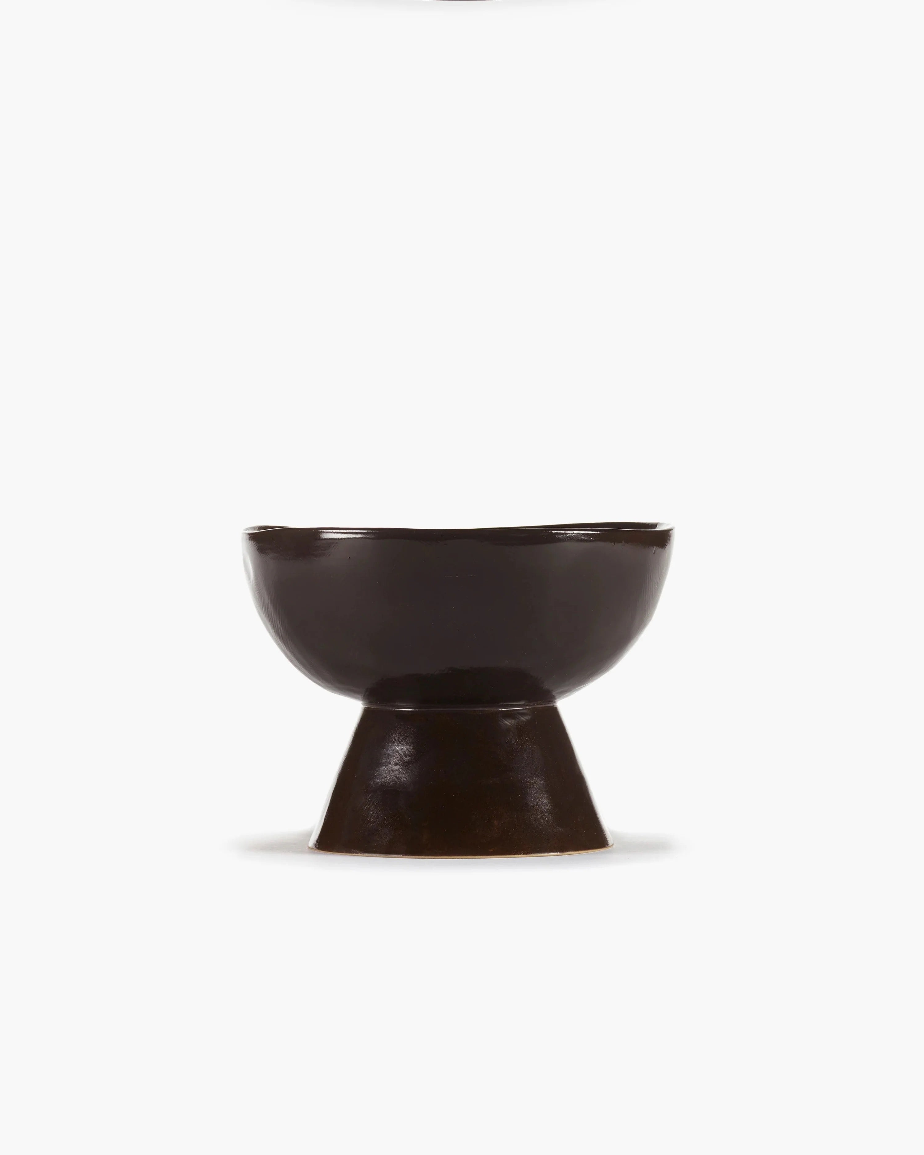 HIGH BOWL ON FOOT LARGE EBONY LA MERE