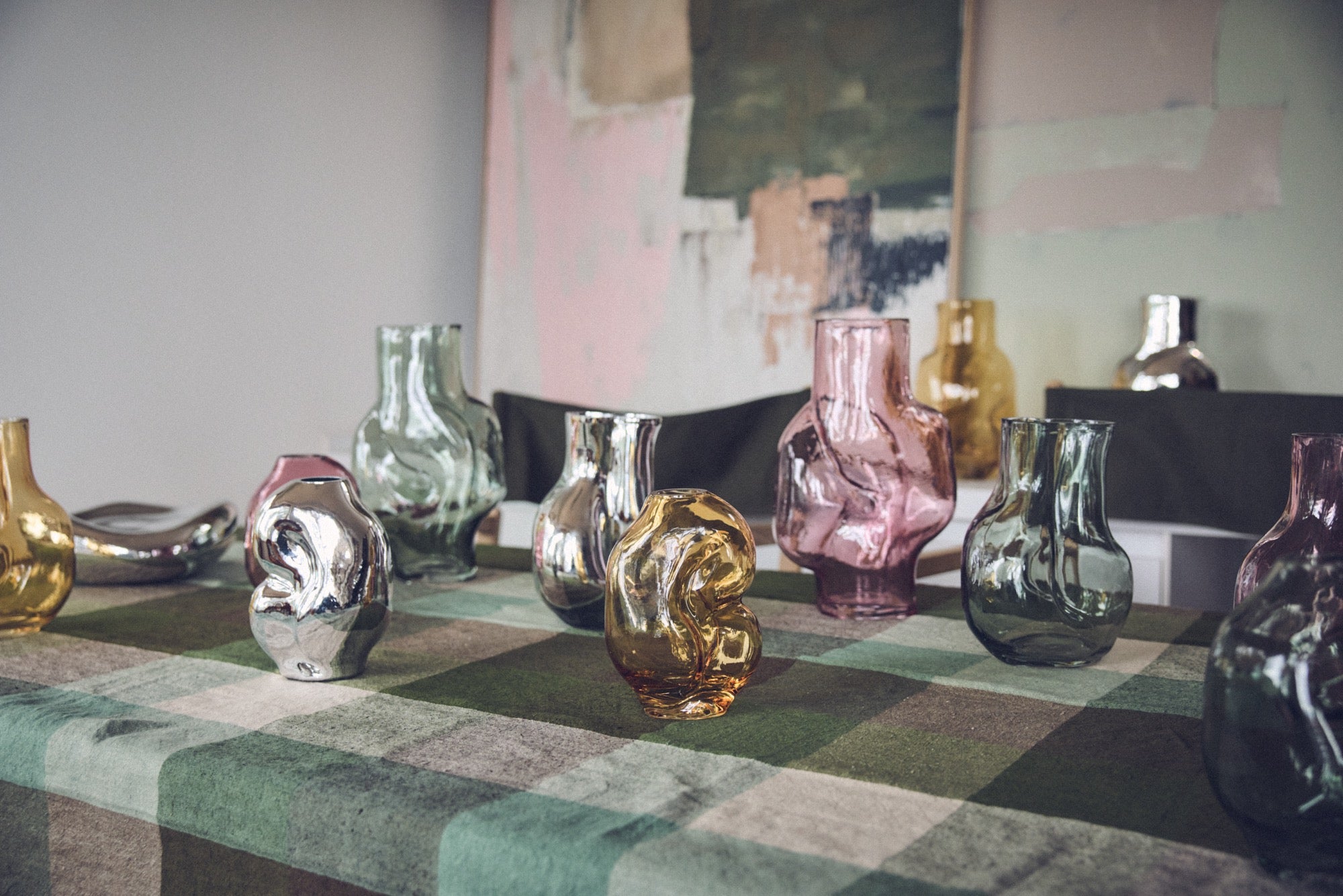 GLEAM GLASS SMALL VASE | CHROME