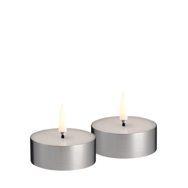 MELTED MAXI LED TEALIGHT | METAL BRASS  FINISH | 6.3 X 2.5 CM