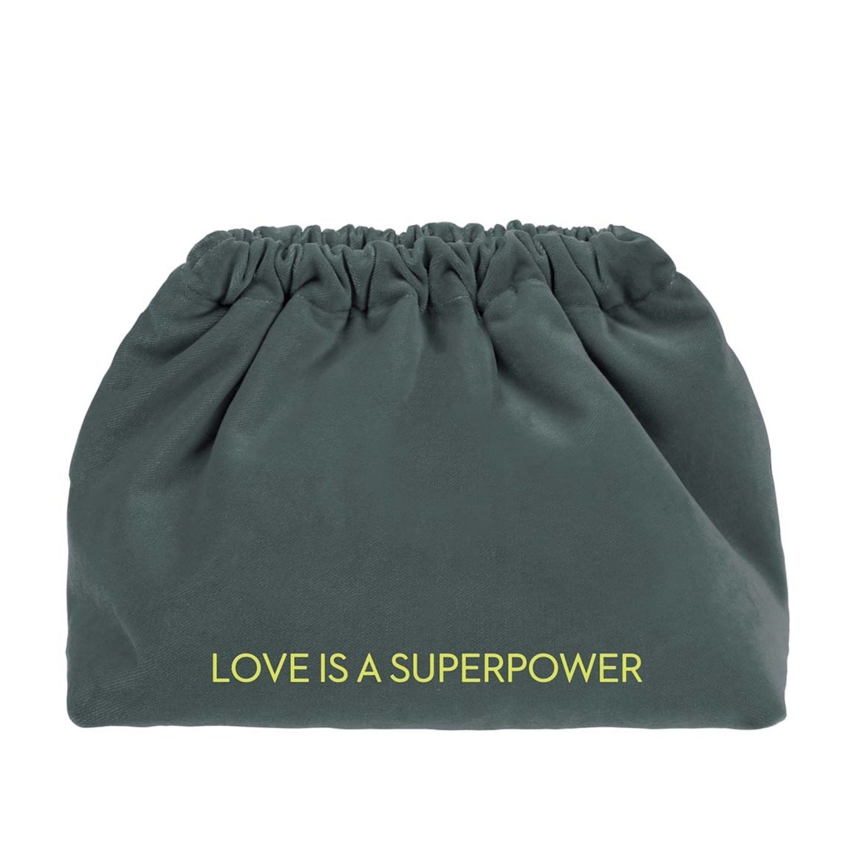 VELVET CLUTCH BAG - LOVE IS A SUPERPOWER