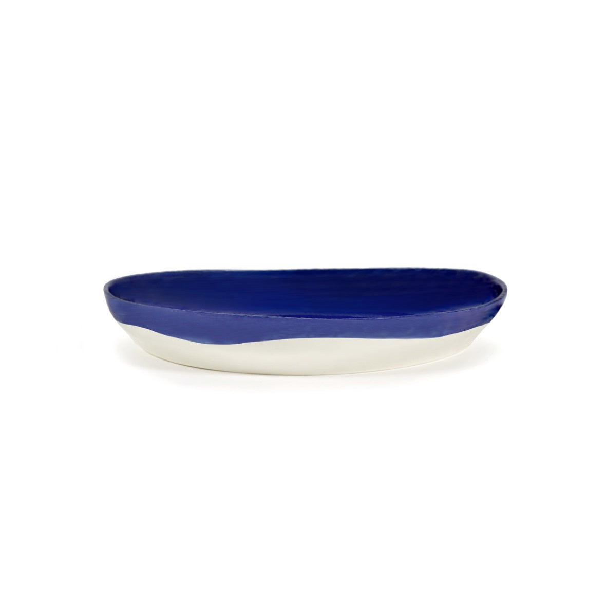 SERVING BOWL M DARK BLUE WHITE FEAST